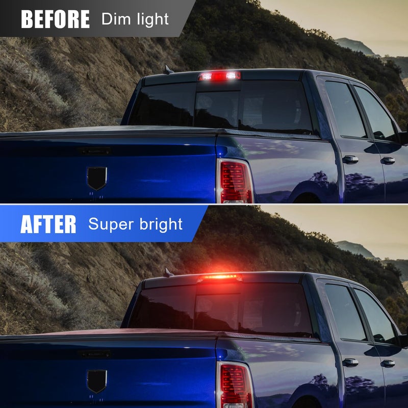 SUPAREE LED Third Brake Light Smoked Lens fit for 2009 2010 2011 2012 2013 2014 2015 2016 2017 D-odge Ram 1500 2500 3500, 3rd Brake Light Assembly Roof White Cargo Light Red High Mount Lamp - Image 3